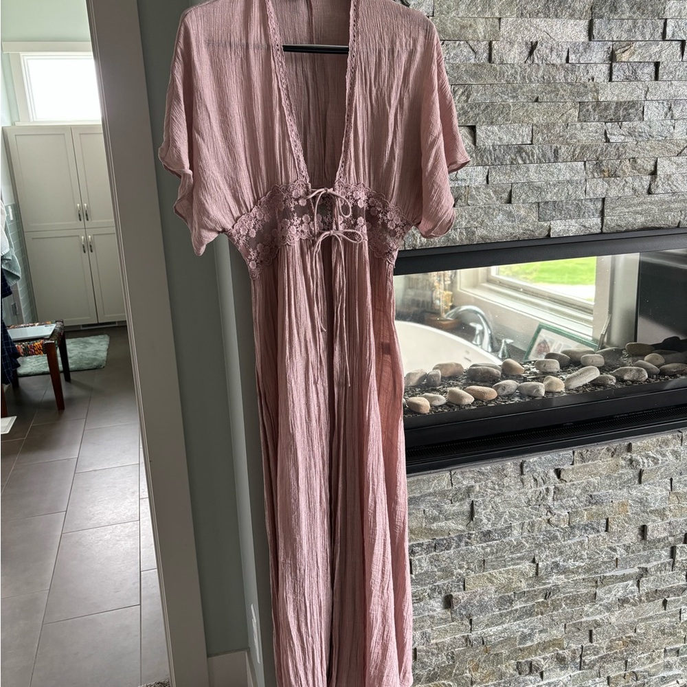 Kimono long lavender lilac medium